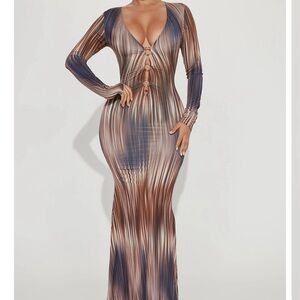 Dress to Impress Maxi Dress - Brown